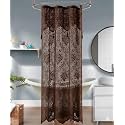 Warm Home Designs Brown Stall Shower Curtain with Valance. LA Chocolate 36