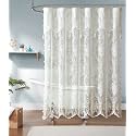 Warm Home Designs Ivory Lace Shower Curtain with Valance. LA Ivory 84
