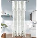 Warm Home Designs Ivory Stall Shower Curtain with Valance. LA Ivory 36