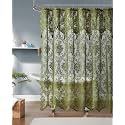 Warm Home Designs Sage Green Lace Shower Curtain with Valance. LA Sage 72