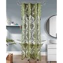 Warm Home Designs Sage Green Stall Shower Curtain with Valance. LA Sage 36
