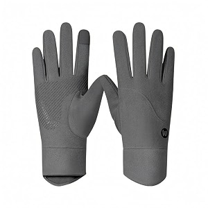 warm touchscreen gloves with anti-slip palm soft touchscreen gloves stretchy comfortable for cyclists commuters cycling riding outdoor sports gray