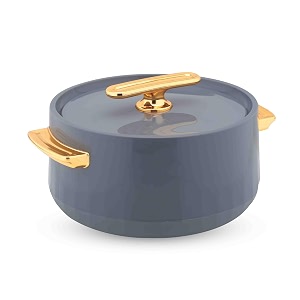 warmeo pearl round shape inner steel casserole pack of 11700mlcolor- iron grey bpa freeadvanced pu insulationkeeps food hot amp fresh for long hourschapati roti biryani and more