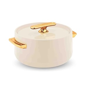 warmeo pearl round shape inner steel casserole pack of 11700mlcolor- warm white bpa freeadvanced pu insulationkeeps food hot amp fresh for long hourschapati roti biryani and more