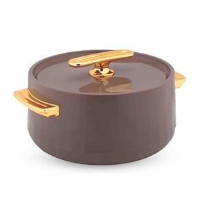 warmeo pearl round shape inner steel casserole pack of 11700mlcolor- frosted chocolatel bpa freeadvanced pu insulationkeeps food hot amp fresh for long hourschapati roti biryani and more