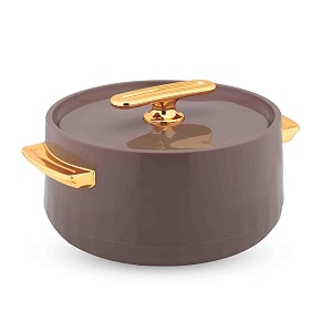 warmeo pearl round shape inner steel casserole pack of 11400mlcolor- frosted chocolatel bpa freeadvanced pu insulationkeeps food hot amp fresh for long hourschapati roti biryani and more