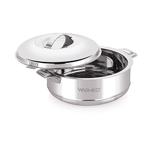 warmeo stainless steel solid casserole - 2200 ml set of 1 silver