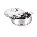 WARMEO Stainless Steel Steam Insulated Casserole 7500ml (7.5 Liter), Colour Silver