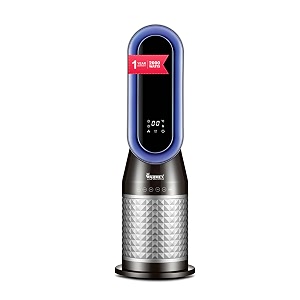 warmex ptc premium tower heater for home  fast heating with 2 heat setting 10002000w  best for room and officesilent operation and small space  4 light mood digital display and remote control