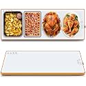 Warming Trays for Buffets Party, 32"x12", Tempered Glass Food Warmer, White