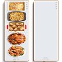 Warming Trays for Buffets Party, 40"x12", Tempered Glass Food Warmer, White