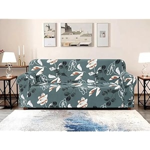 warmland five seater polyester sofa cover big elasticity for couch flexible stretch sofa slipcover green 305-360 cm