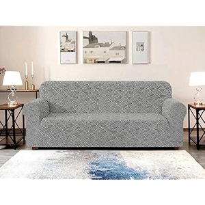 warmland single seater polyester fabric sofa cover big elasticity for couch flexible stretch sofa slipcover grey 90-140 cm