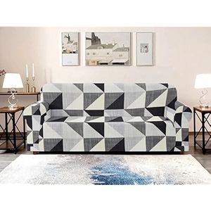 warmland single seater polyester sofa cover big elasticity for couch flexible stretch sofa slipcover white 90-140 cm