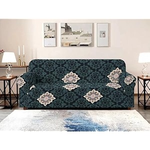 warmland single seater polyester sofa cover big elasticity for couch flexible stretch sofa slipcover dark green 90-140 cm