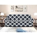 Warmland Single Seater Polyester Sofa Cover Big Elasticity for Couch Flexible Stretch Sofa Slipcover (Dark Blue, 90-140 cm)