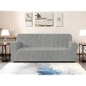 Warmland Two Seater Polyester Fabric Sofa Cover Big Elasticity for Couch Flexible Stretch Sofa Slipcover (Grey, 145-185 cm)