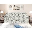 Warmland Two Seater Polyester Sofa Cover Big Elasticity for Couch Flexible Stretch Sofa Slipcover (Beige, 145-185 cm)