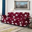 Warmland Two Seater Polyester Sofa Cover Big Elasticity for Couch Flexible Stretch Sofa Slipcover (Red,145-185 cm)