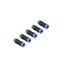 WARP Pneumatic Connector, 5 Pieces Vacuum PU Parts Speed Quick Fittings Metric Equal Air Line Straight Push Connectors (8 mm)