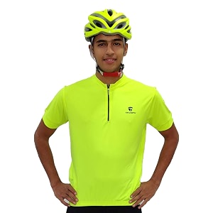 triumph warrior mens cycling jersey half zipper jersey short sleeve t-shirt amp 3-rear pockets with reflective logo