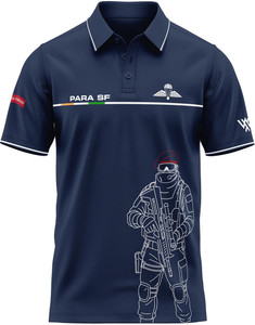 WARRIOR WORLD Graphic Print Men Polo Neck