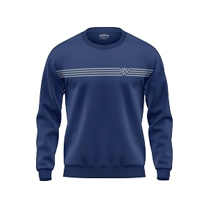 WarriorWorld Mens Cotton Sweatshirt Minimalist Stripe