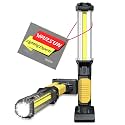 WARSUN Rechargeable COB LED Work Light-Magnetic Hands-Free Trouble Light with Hook, IPX4 Waterproof for Garage Repair, Mens Gifts-Emergency Light Tool for Adults Men Dad (Yellow)​
