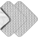 Washable Incontinence Pad 2 Pack, Waterproof Incontinence Chair Mats, Anti-Slip Reusable Incontinence Protector, Washable Seat Pad, Incontinence Chair Pad Washable 2 Pack (Grey,56*53cm)