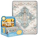 SCLOSE Washable Pee Pad for Dogs, 32" x 24" Reusable Puppy Pads Waterproof Dog Rugs, Super Absorbent, Leakproof, Dog Crate Pad, Playpen Mat, Whelping Pads, Blue Medallion