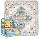 SCLOSE Washable Pee Pad for Dogs Extra Large, 72" x 72" Reusable Puppy Pads Waterproof Dog Rugs, Super Absorbent, Leakproof, Dog Crate Pad, Playpen Mat, Whelping Pads, Blue Medallion