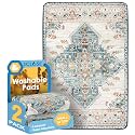 SCLOSE Washable Pee Pads for Dogs 2 Pack, 36" x 24" Reusable Puppy Pads Waterproof, Super Absorbent Dog Rugs, Leakproof, Dog Crate Pad, Playpen Mat, Whelping Pads, Blue Medallion