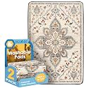 SCLOSE Washable Pee Pads for Dogs 2 Pack, 36" x 24" Reusable Puppy Pads Waterproof, Super Absorbent Dog Rugs, Leakproof, Dog Crate Pad, Playpen Mat, Whelping Pads, White Medallion