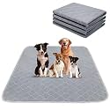 Washable Pee Pads for Dogs, Reusable, Absorbent, Leakproof, Non Slip Pet Puppy Pads for Potty Training. Light Gray, (Gray, 48" x 60")