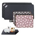 LUFTPETS Guinea Pig Cage Liners 5 Pcs, Washable Midwest Pads & Fleece Mats