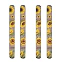 Washable Refrigerator Door Handle Covers Pack of 4, Anti-Skid Protector for Fridge Oven Keep Away Fingerprints Liquid Oil Stain Food Spot Home Kitchen Decor, Sunflower Wood Grain Print