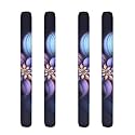 Washable Refrigerator Handle Door Cover 2 Pairs Protector Microwave Dishwasher Easy to Clean Soft Comfort Keep Kitchen Clean from Smudges Food Stains, Fashion Flower Purple Blue