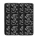 Washable Refrigerator Handle Door Cover 2 Pairs Protector Microwave Dishwasher Easy to Clean Soft Comfort Keep Kitchen Clean from Smudges Food Stains, Coffee Dessert Black