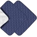 Washable Seat Pad, Absorbent Incontinence Chair Pads, Anti-Slip Reusable Incontinence Protector, Incontinence Pad 2 Pack, Waterproof Seat Protector, for Wheelchair, Sofa, Bed (Blue,56*73cm)