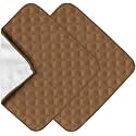 Washable Seat Pad, Absorbent Incontinence Chair Pads, Anti-Slip Reusable Incontinence Protector, Incontinence Pad 2 Pack, Waterproof Seat Protector, for Wheelchair, Sofa, Bed (Brown,56*73cm)