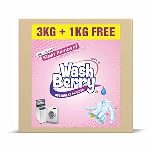 matic front load amp top load detergent washing powder with advance formula 3 kg with 1 kg free pack of 1