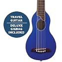 Washburn Rover 6 String Acoustic Guitar, Right, Transparent Blue, Full (RO10STBLK-A)