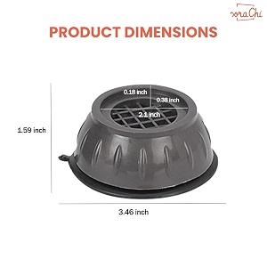 washer amp dryer anti vibration pads with suction cupheavy duty shock absorber rubber feet noise reduction anti slip appliance support pads for washing machinerefrigerator amp furniture 4 pcs