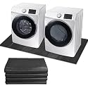 Washer Dryer Anti-Vibration Mat 62.9 * 29.5 Inches Foldable Rubber Mat for Washing Machine Dryer Waterproof Noise Reducing Pads Non-Slip Shockproof Mat for Floor Protection