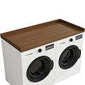 vomavex Washer Dryer Countertop, 54" Width * 27.4” Depth Washer and Dryer Covers for The Top for Laundry Room Organization, Washer and Dryer Countertop Shelves, Walnut