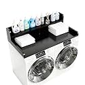 Washer dryer countertop wood washer dryer countertops 2 tier laundry counter over washer and dryer with shelf top for washer and dryer to fold clothes,Black,L54"×W27.5"×H12"