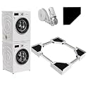 Washer Dryer Stacking Kit, Universal Stacking Kit for Washer and Dryer, Adjustable 29"/28"/27"/26"/25"/24" Stacking Kit with Ratchet Strap