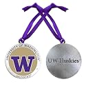 Washington Ornament Non-Dated | Hand-Sculpted Christmas Tree Ornament | Intricately Crafted Metal Pewter Alma Mater Inlay