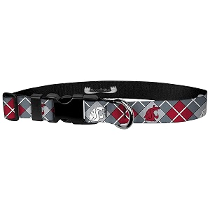 washington state cougar argyle wear adjustable collar 3434 medium