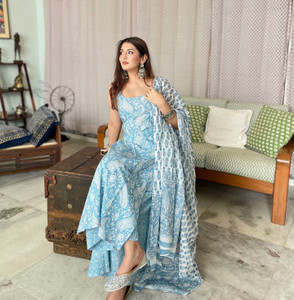 Wasma Fashion Women Kurta Palazzo Dupatta Set